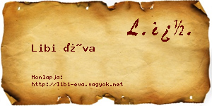 Libi Éva névjegykártya